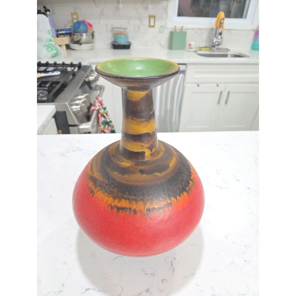 Mid-Century Alvino Bagni for Raymor Multicolor Italian Modernist Pottery